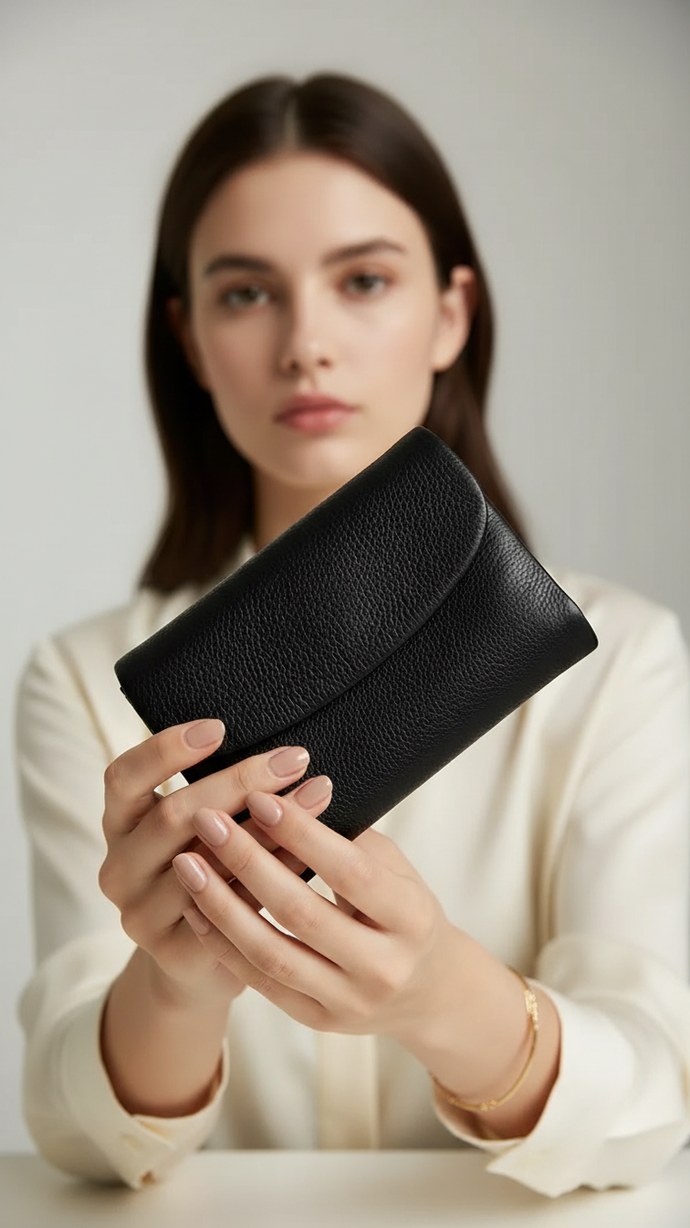 Portefeuille en Cuir Véritable pour Femme