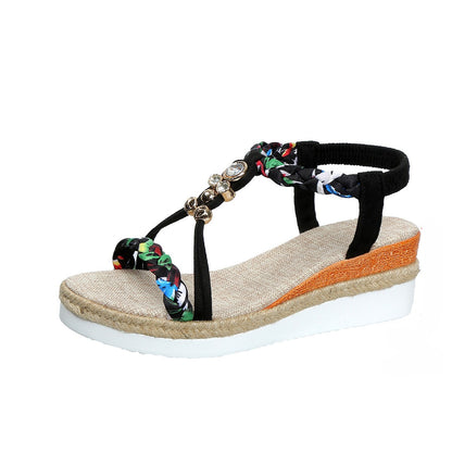 Sandales Compensées Femme Élégance Confort