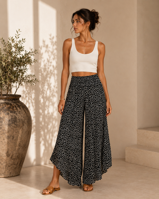 Pantalon Victoria – Large Taille Haute