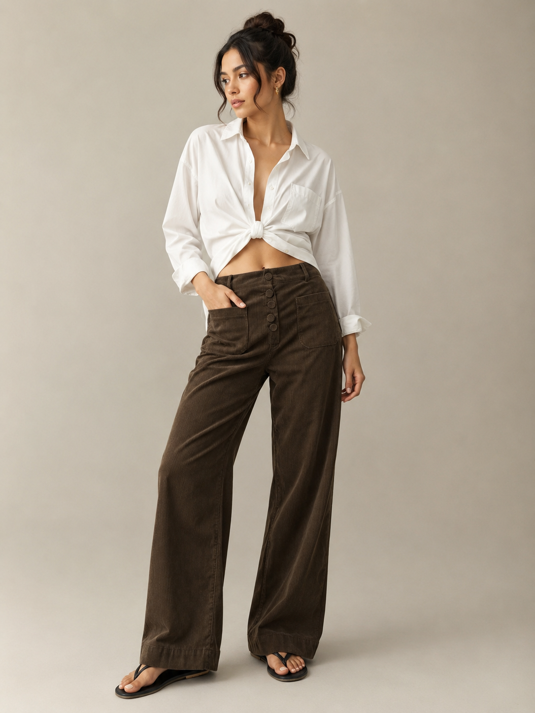 Pantalon Large Terra Wide – Coupe Ample & Style Rétro-Chic