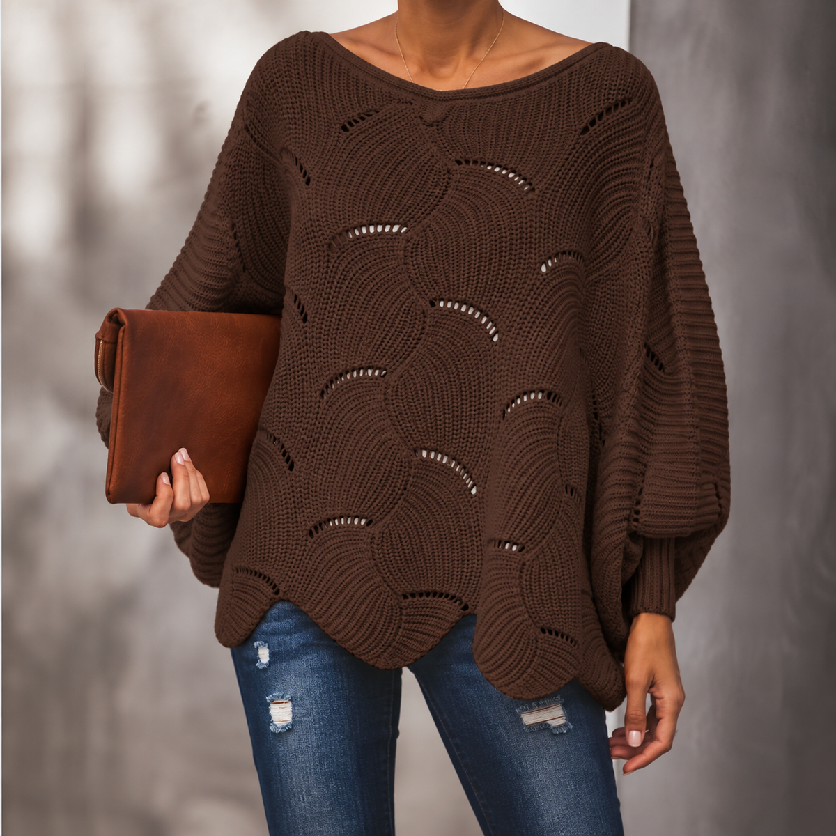 Pull Maëlys – Maille Ajourée Légère & Élégante