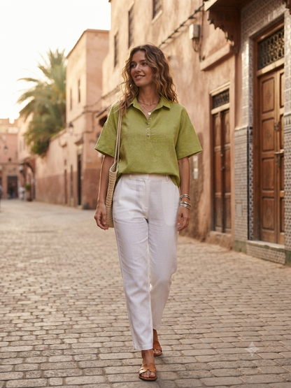 Chemise Élise – Chemise Élégante à Manches Courtes
