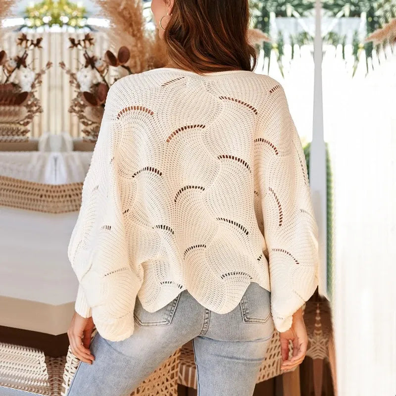 Pull Maëlys – Maille Ajourée Légère & Élégante