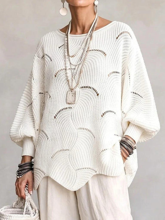 Pull Maëlys – Maille Ajourée Légère & Élégante
